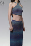 SWAYING/KNIT gradient straight dress SW23SS3B05 gradient purple PS62